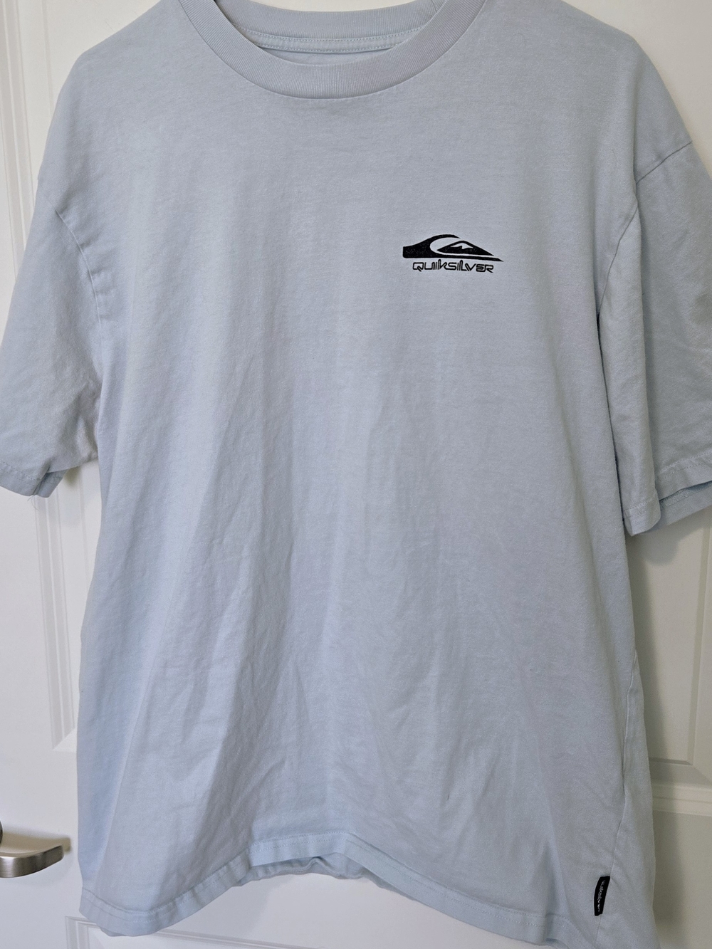 Quiksilver Light Blue Short-Sleeve Logo Tee VINTAGE LG. cool Blue